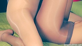 Adria And Mia Pantyhose Facesitting And Wet Feeldoe Sex