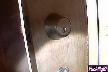 Angry Full-breasted Step mom Punished One Of Burglar Tigh