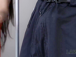 Ashley Ocean - Sucks Officers Cock To Get Out Of A Cage