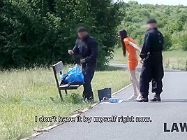 Ashley Ocean - Sucks Officers Cock To Get Out Of A Cage
