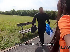 Ashley Ocean - Sucks Officers Cock To Get Out Of A Cage