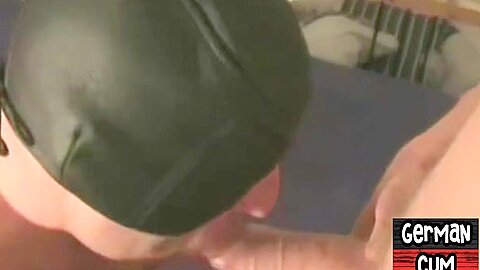 Athletic Germans barebacking in group after blowjobs