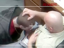 Bareback fucked at the police station