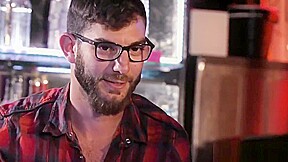 Big cocked bartender fucks a hot ebony chick