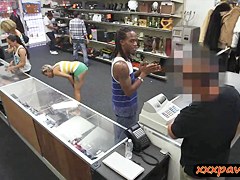 Black bf let the pawn man fuck his girl in the backroom
