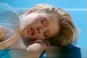 Blonde starlet loves to put on a show for the camera poolside