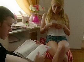 Blonde teen 18+ Gets Tutored In Anal