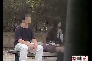 Bum stretching video of small lovable Asian whore during sharking scene