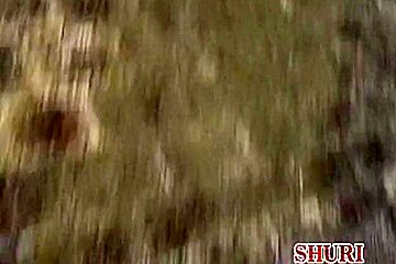 Bum stretching video of small lovable Asian whore during sharking scene