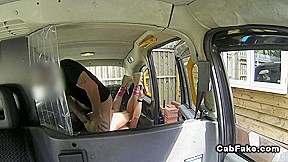 Busty British blonde gets anal in fake taxi