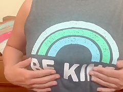 Caressing And Playing With My Tits
