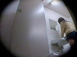 Catches Different Chicks Taking A Pee In The Bathro