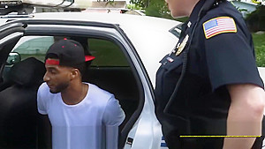 Cell phone thief hiding under a van is taken to milf cops spot