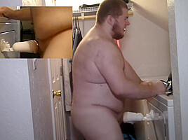 Corn Fed Fat Boy Pounds Fleshlight Pussy With Rough Thrusts