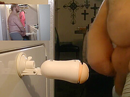 Corn Fed Fat Boy Pounds Fleshlight Pussy With Rough Thrusts