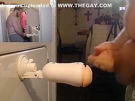 Corn Fed Fat Boy Pounds Fleshlight Pussy With Rough Thrusts