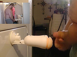 Corn Fed Fat Boy Pounds Fleshlight Pussy With Rough Thrusts