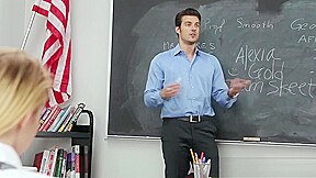 Cumming all over his student 18+'s face