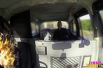 Curly Hair In Sexy Female Driver Loves Hard Cock Of Her Customer