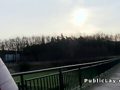 Czech student 18+ Pays Blonde For Public Sex