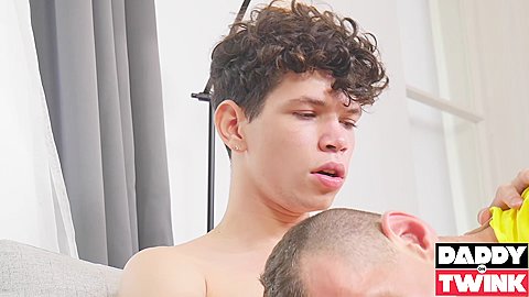DADDYONTWINK Curly Hair Melo Prince Fucked By Dominik Balta
