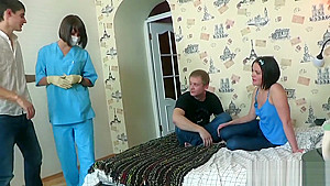 Doc assists with hymen examination and defloration of virgin teen 18+