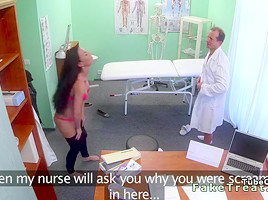 Doctor fucking beautiful amateur in fake hospital