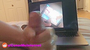 Edges Her Husband While They Watch Her Latest Videos - Multiple Cum Shots