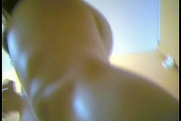 Erotic beige panty on the changing room girl