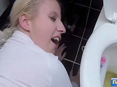 Eva Engel - Pervy Piss And Fuck Session On The Toilet With Stepdad 7 Min