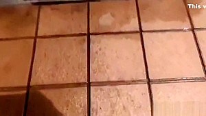 Fetish asian whore peeing in gutter