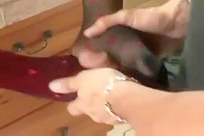 Footsex in stockings