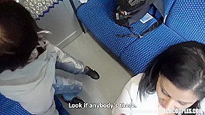 Foursome Sex In Public Train