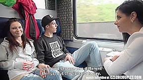 Foursome Sex In Public Train
