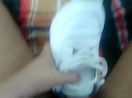 Fuck and cum in my neighbor's reebok sneakers
