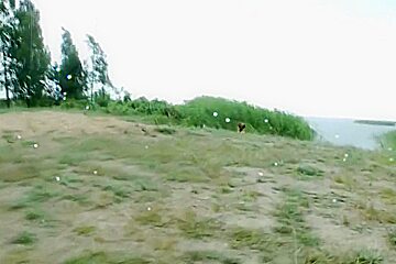 Fucking a horny Russian beauty in the rain