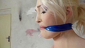 Gagged Blonde Bdsm Sub Toyed By Maledom