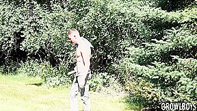 GrowlBoys Horny studs with big dicks fuck and suck in public park