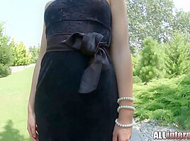 Gushes Cum Out Of Her Pussy Up Close - April Blue