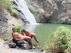 Guy Took Me To A River Waterfall To Get Me Dripping  He Cum Inside Me, Fucked Me Missionary & Doggy