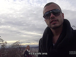 HUNT4K  Man should watch how his girlfriend Jenifer Red has sex for money