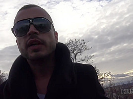 HUNT4K  Man should watch how his girlfriend Jenifer Red has sex for money