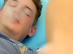 Homo hunk smokes and jerks off