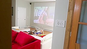 Horny roommate caught rubbing one off