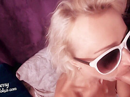 Hot Blonde Sucking Huge Cock And Cum In Mouth