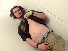 Hot ass dude named Drift jacking off his big fat pole