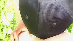 Humiliating black girl in the woods