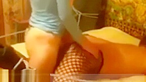 I covered my husband's ass, making him moan