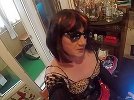 Incredible adult scene transvestite Stockings fantastic show