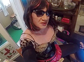 Incredible adult scene transvestite Stockings fantastic show